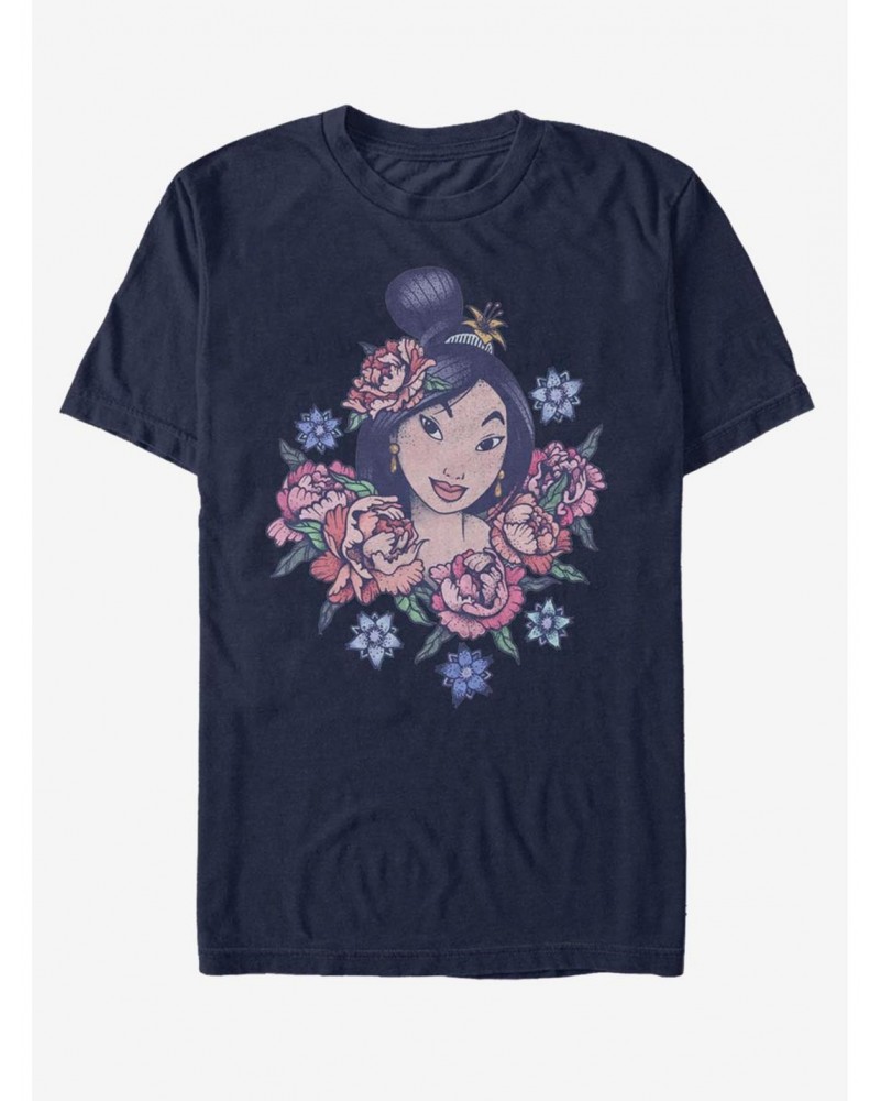 Disney Mulan Floral Portrait T-Shirt $7.89 T-Shirts