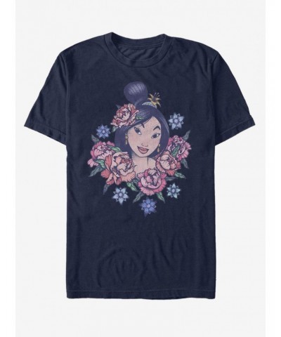 Disney Mulan Floral Portrait T-Shirt $7.89 T-Shirts