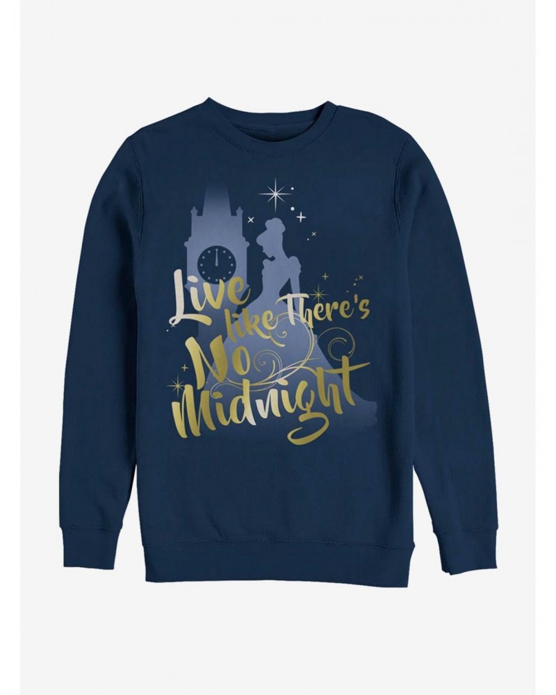 Disney Cinderella Classic Live Like There's No Midnight Crew Sweatshirt $15.50 Sweatshirts