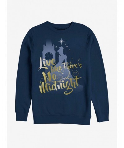 Disney Cinderella Classic Live Like There's No Midnight Crew Sweatshirt $15.50 Sweatshirts