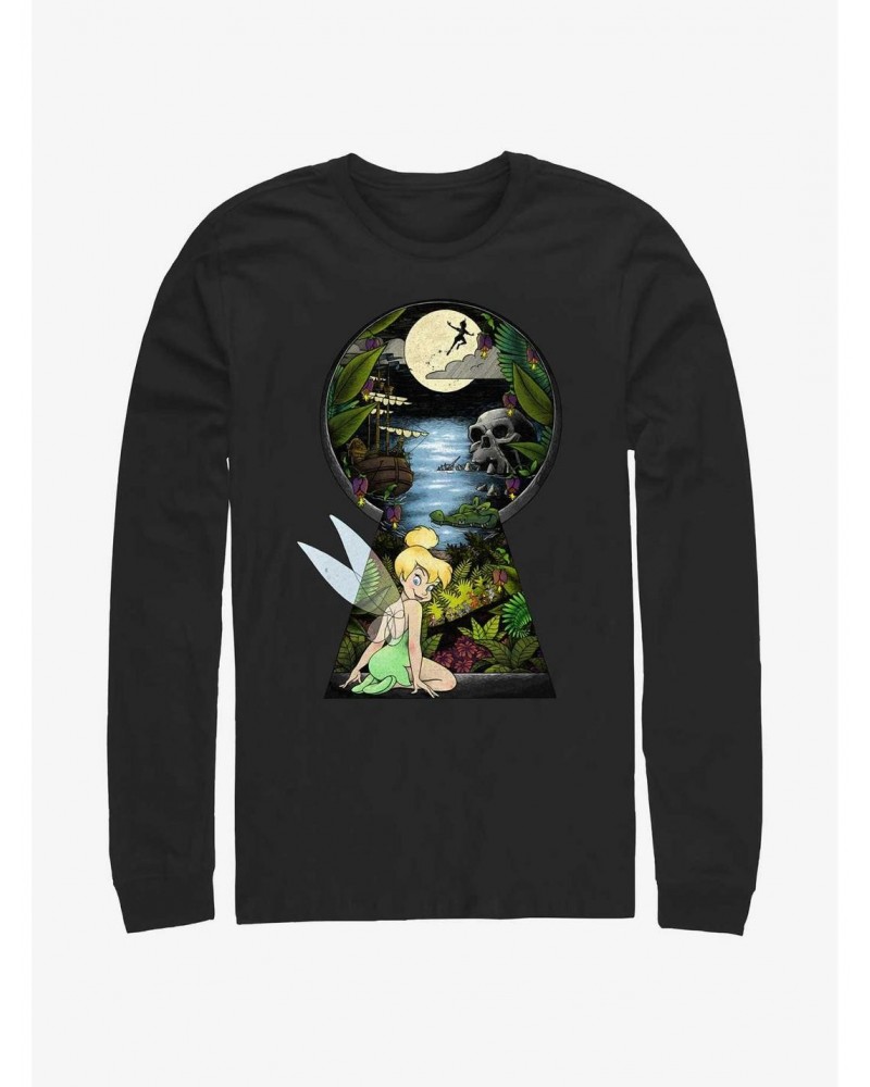 Disney Tinker Bell Keyhole To Neverland Long Sleeve T-Shirt $12.17 T-Shirts