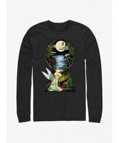 Disney Tinker Bell Keyhole To Neverland Long Sleeve T-Shirt $12.17 T-Shirts