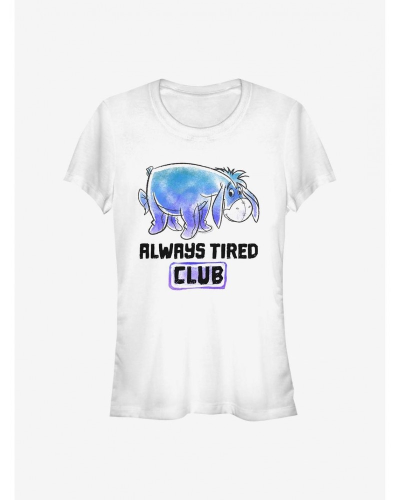 Disney Winnie The Pooh Eeyore Tired Club Girls T-Shirt $10.71 T-Shirts