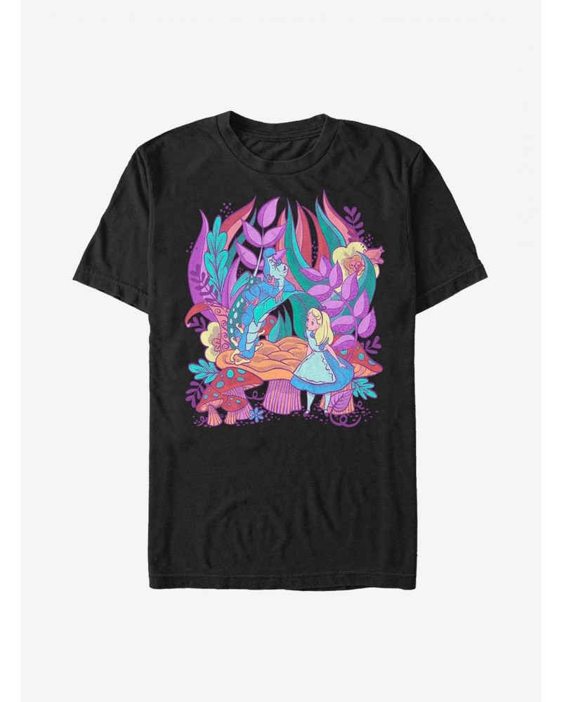 Disney Alice In Wonderland Neon Plants T-Shirt $7.65 T-Shirts