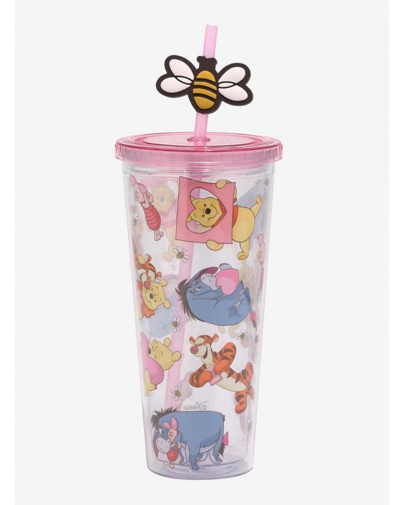 Disney Winnie The Pooh Hearts & Bees Acrylic Travel Cup $6.56 Cups