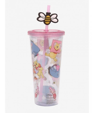 Disney Winnie The Pooh Hearts & Bees Acrylic Travel Cup $6.56 Cups