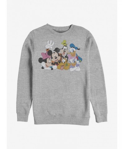 Disney Mickey Mouse And Friends Group Crew Sweatshirt $14.02 Sweatshirts