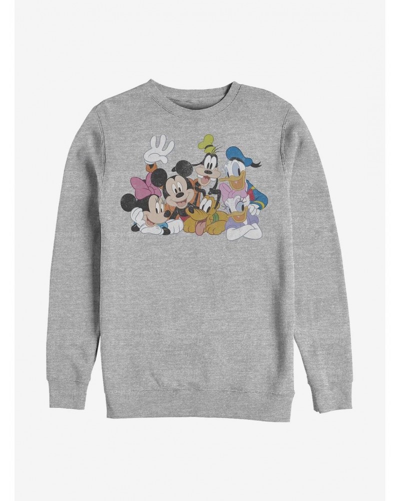 Disney Mickey Mouse And Friends Group Crew Sweatshirt $14.02 Sweatshirts