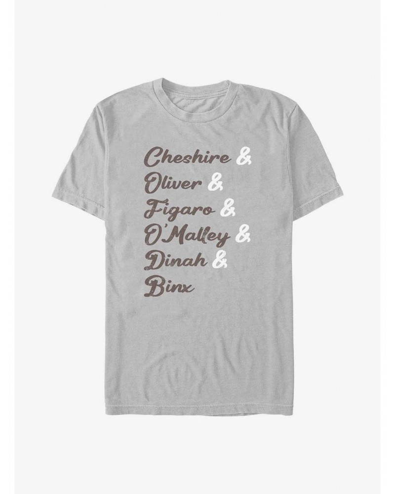 Disney Channel Cheshire, Oliver, Figaro, O'Malley, Dinah, Binx T-Shirt $11.95 T-Shirts