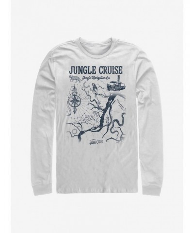 Disney Jungle Cruise Jungle Map Long-Sleeve T-Shirt $11.84 T-Shirts