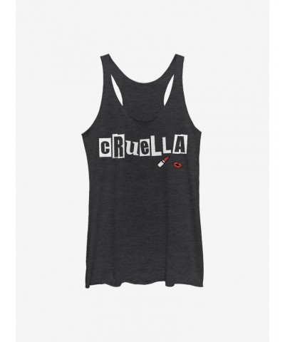 Disney Cruella Name Cut Out Letters Girls Tank $10.88 Tanks