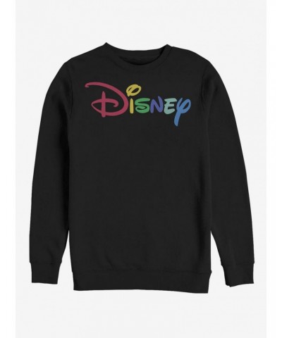 Disney Classic Multicolor Logo Disney Crew Sweatshirt $15.13 Sweatshirts