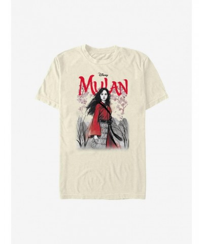 Disney Mulan Live Action Watercolor Title Poster T-Shirt $7.89 T-Shirts