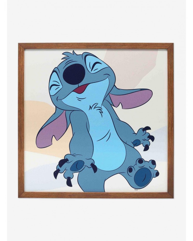 Disney Lilo & Stitch Gleeful Stitch Framed Wood Wall Decor $24.74 Décor