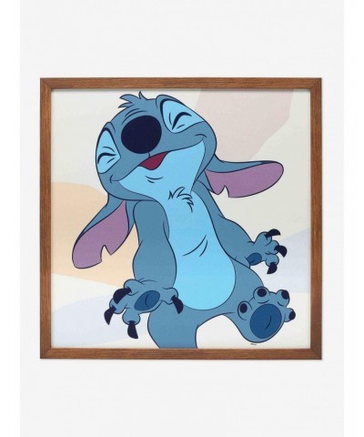 Disney Lilo & Stitch Gleeful Stitch Framed Wood Wall Decor $24.74 Décor