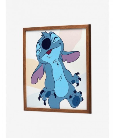 Disney Lilo & Stitch Gleeful Stitch Framed Wood Wall Decor $24.74 Décor