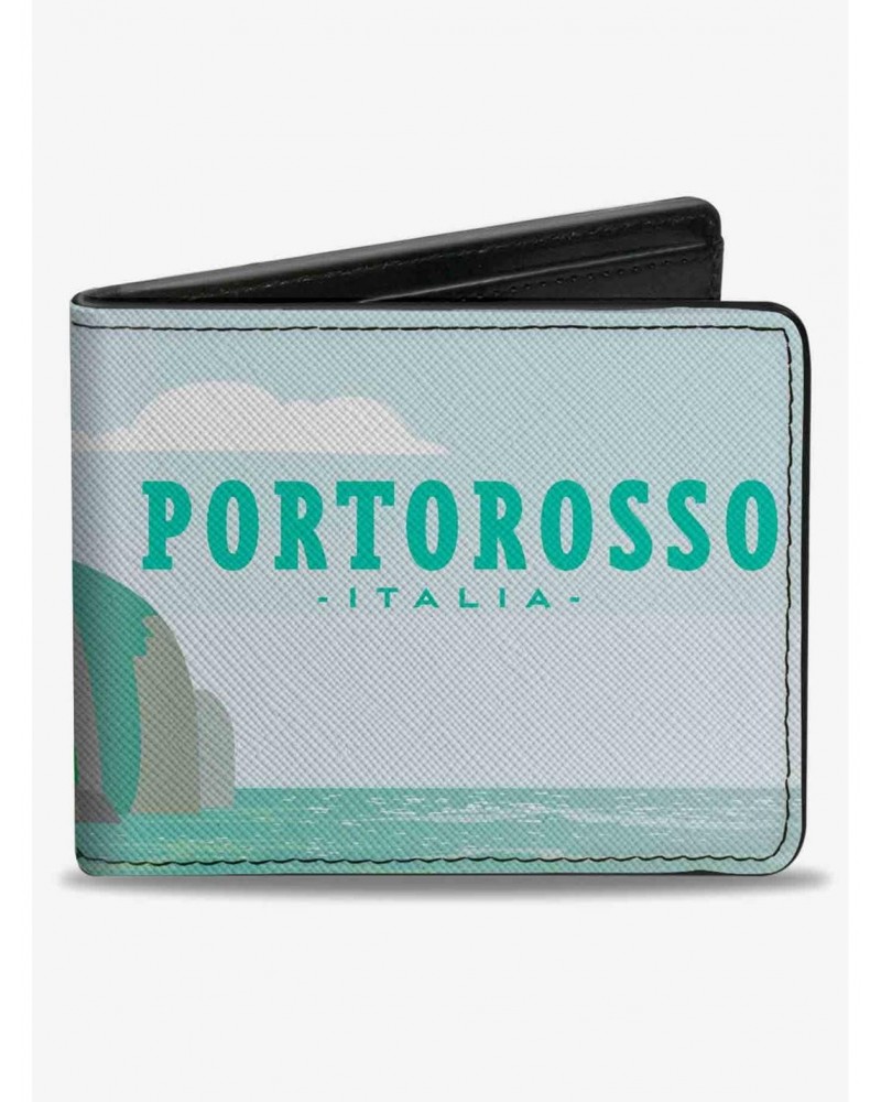 Disney Pixar Luca Italy Portorosso Seaside Village Scene Bifold Wallet $6.48 Wallets