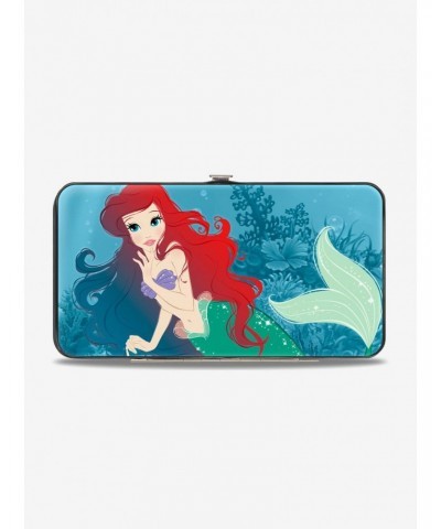 Disney The Little Mermaid Ariel Swimming Resting Poses Coral Reef Hinged Wallet $7.52 Wallets