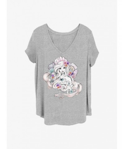 Disney The Little Mermaid Sea Shells Girls T-Shirt Plus Size $12.14 T-Shirts