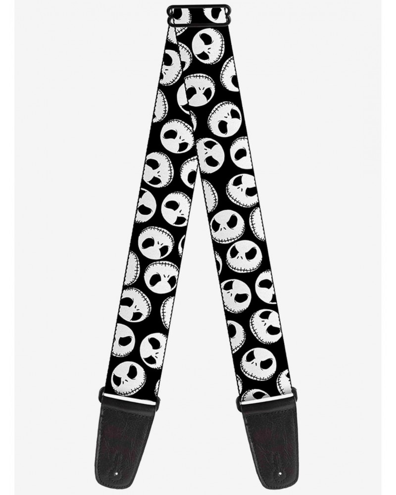 The Nightmare Before Christmas Jack Expressions Scattered Black Guitar Strap $10.21 Guitar Straps