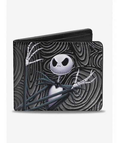 The Nightmare Before Christmas Jack Arms Crossed Jack Swirls Bi-Fold Wallet $5.67 Wallets