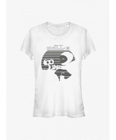 Disney Pixar Wall-E Eve and Wall-E Silhouettes Girls T-Shirt $7.72 T-Shirts