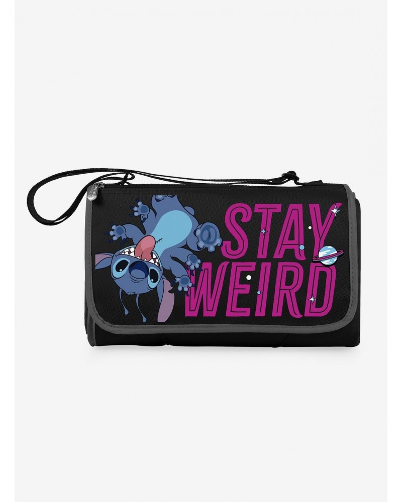 Disney Lilo and Stitch Stay Weird Outdoor Blanket Black $11.78 Merchandises