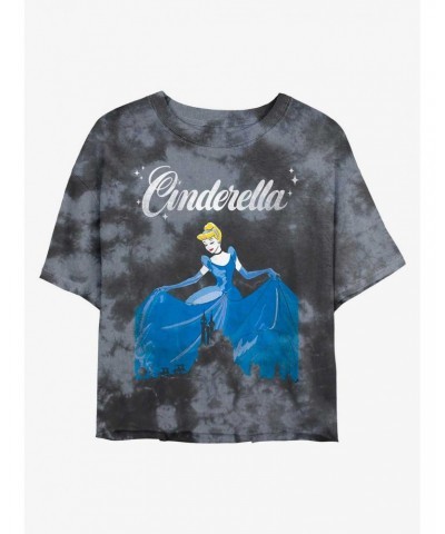 Disney Cinderella Dancing Tie-Dye Girls Crop T-Shirt $9.83 T-Shirts