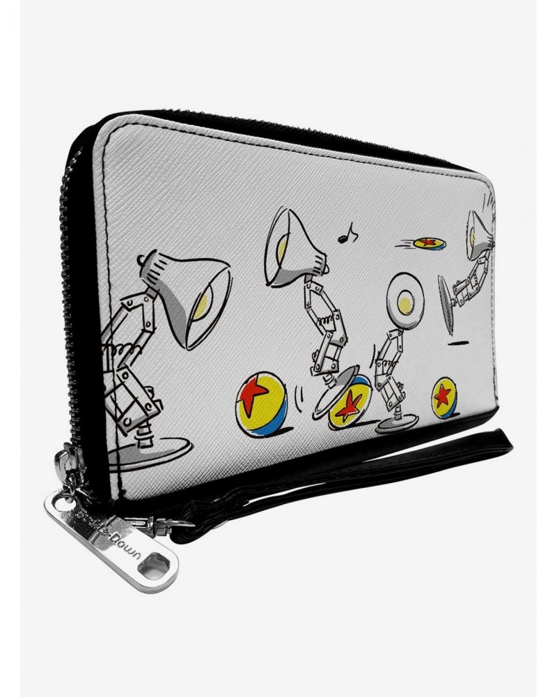 Pixar Lamp Animation Luxo Jr Sketch Zip Around Wallet $16.05 Wallets