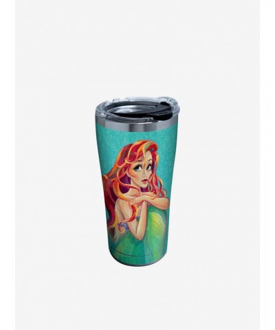 Disney The Little Mermaid Ariel Crosshatch 20oz Stainless Steel Tumbler With Lid $12.22 Tumblers