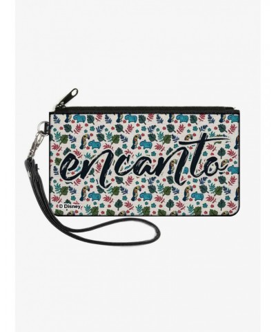 Disney Encanto Script Logo Canvas Zip Clutch Wallet $9.41 Wallets