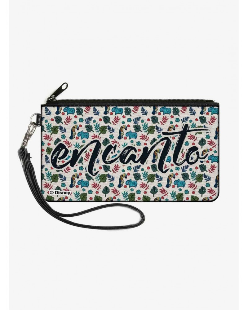 Disney Encanto Script Logo Canvas Zip Clutch Wallet $9.41 Wallets