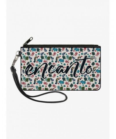 Disney Encanto Script Logo Canvas Zip Clutch Wallet $9.41 Wallets