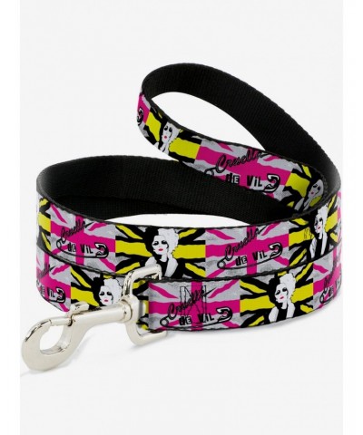 Disney Cruella De Vil Safety Pin Union Jack Dog Leash $8.47 Leashes