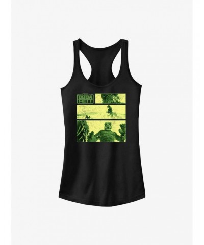 Star Wars The Book Of Boba Fett Story Panels Girls Tank Top $10.46 Tops