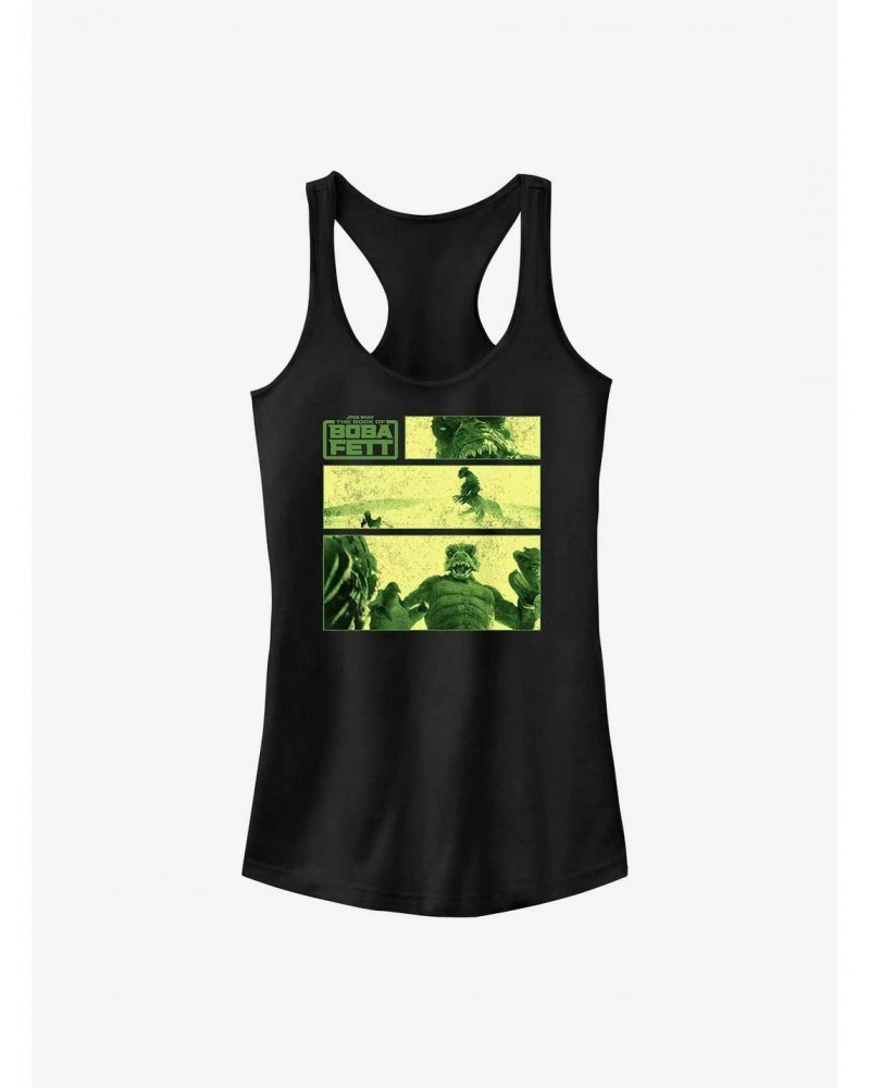 Star Wars The Book Of Boba Fett Story Panels Girls Tank Top $10.46 Tops