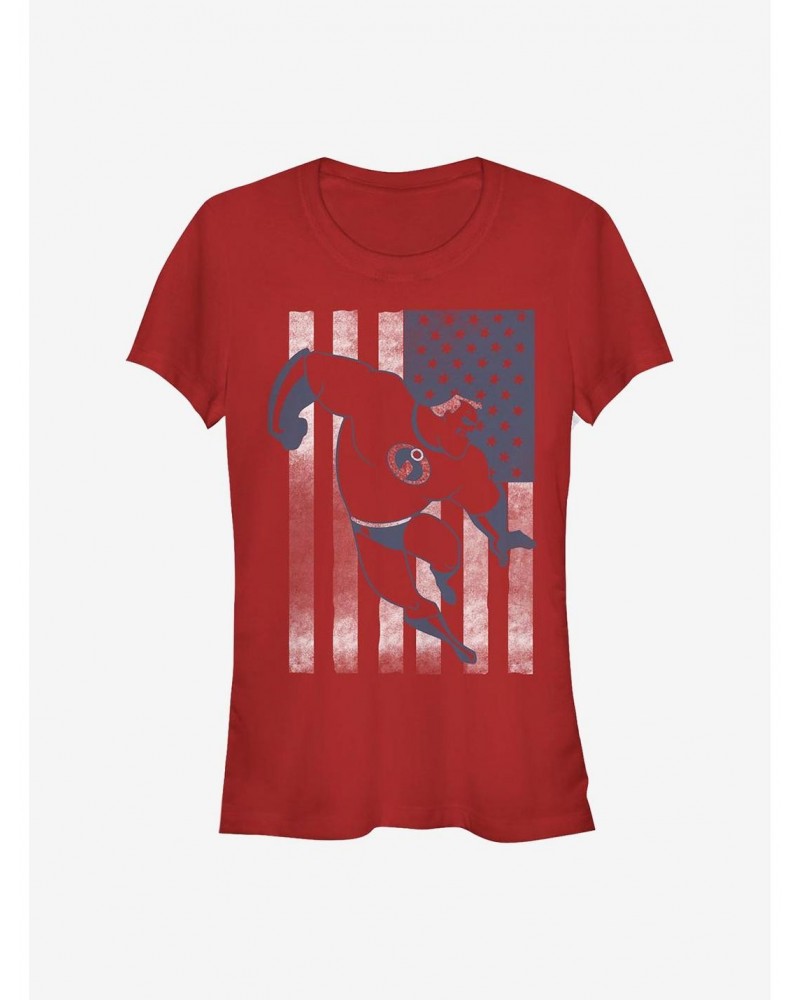 Disney Pixar The Incredibles Incredible Flag Girls T-Shirt $9.71 T-Shirts