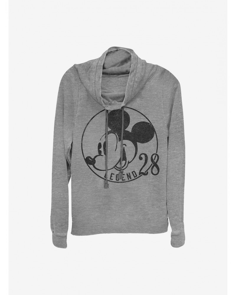 Disney Mickey Mouse 1928 Legend Cowlneck Long-Sleeve Girls Top $18.86 Tops