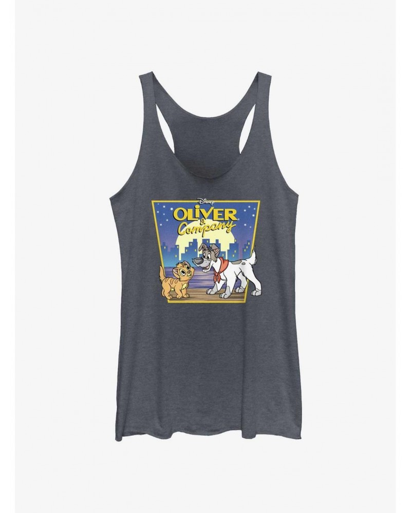 Disney Oliver & Company City Lights Poster Girls Tank $11.91 Tanks