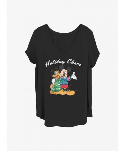 Disney Mickey Mouse Holiday Cheer Girls T-Shirt Plus Size $12.14 T-Shirts