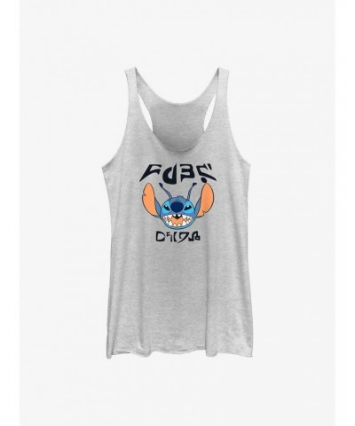 Dsny Lilo Stch Tiger Crawl Front Girls Raw Edge Tank $11.66 Tanks