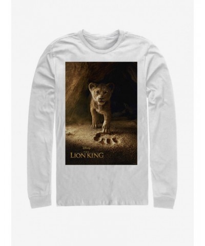 Disney The Lion King 2019 Simba Poster White Long-Sleeve T-Shirt $16.12 T-Shirts