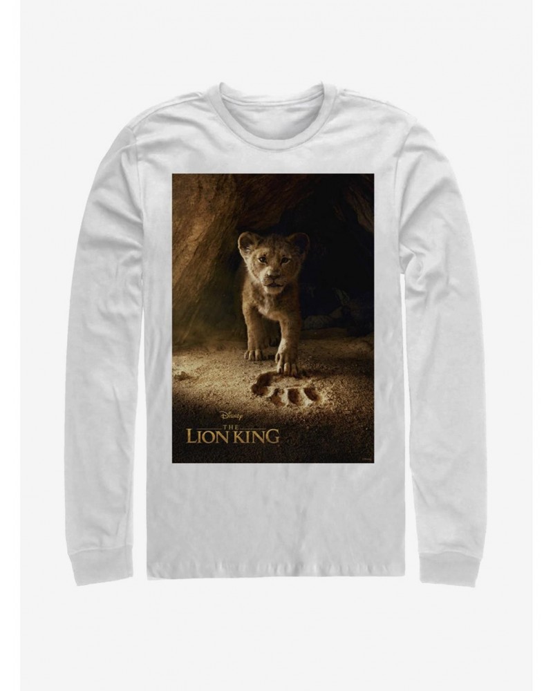 Disney The Lion King 2019 Simba Poster White Long-Sleeve T-Shirt $16.12 T-Shirts