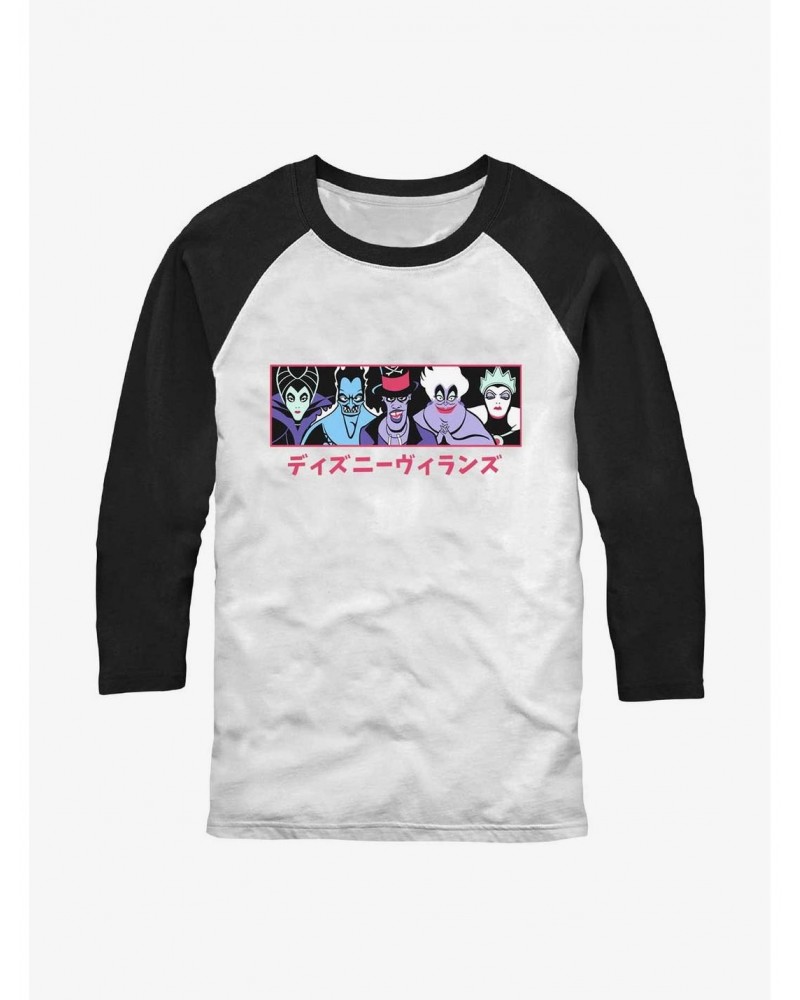 Disney Villains Evil Line Up Raglan T-Shirt $11.56 T-Shirts