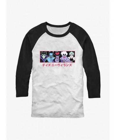 Disney Villains Evil Line Up Raglan T-Shirt $11.56 T-Shirts