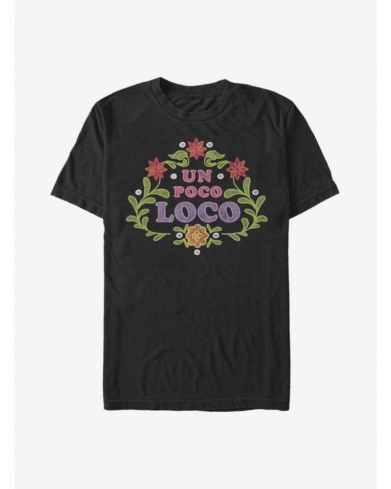 Disney Pixar Coco Un Poco Loco Floral Emblem T-Shirt $8.13 T-Shirts