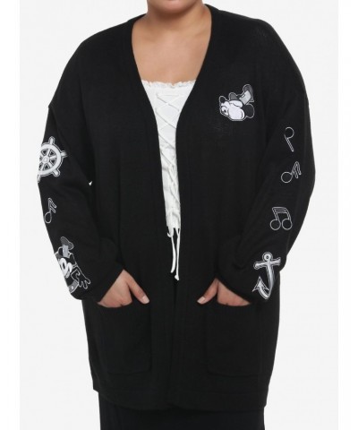 Disney Steamboat Willie Icons Girls Open Cardigan Plus Size $31.15 Cardigans