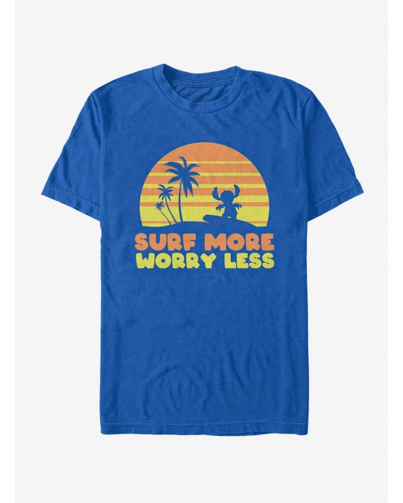 Disney Lilo & Stitch Surf More Worry Less T-Shirt $7.65 T-Shirts