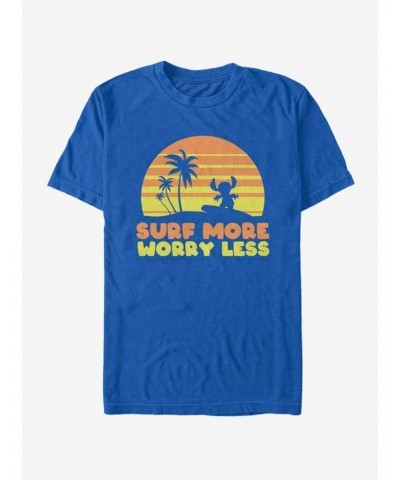 Disney Lilo & Stitch Surf More Worry Less T-Shirt $7.65 T-Shirts