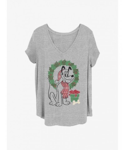 Disney Pluto Christmas Pluto Girls T-Shirt Plus Size $9.83 T-Shirts